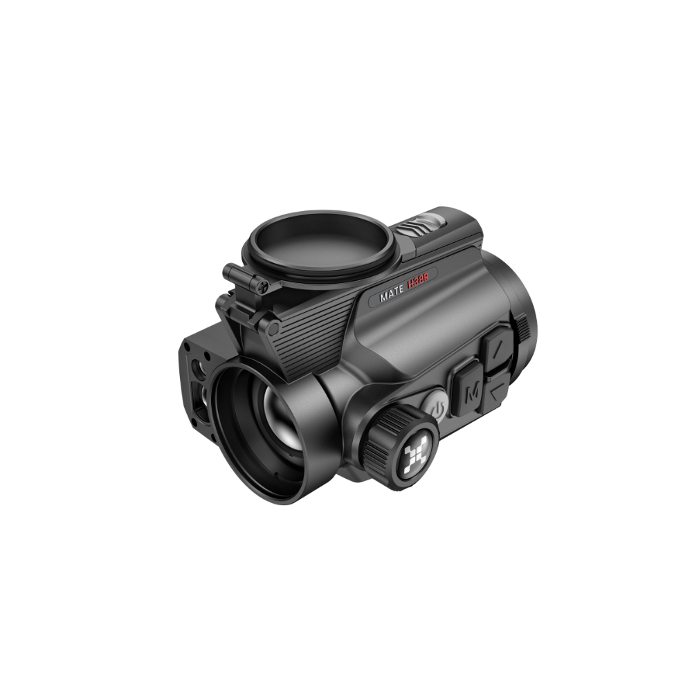 A black thermal clip on, textured grip, and control buttons.