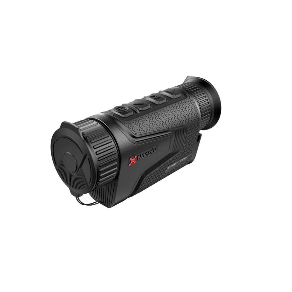 A black thermal rifle scope monocular with a textured grip and a Nocpix logo on the side.