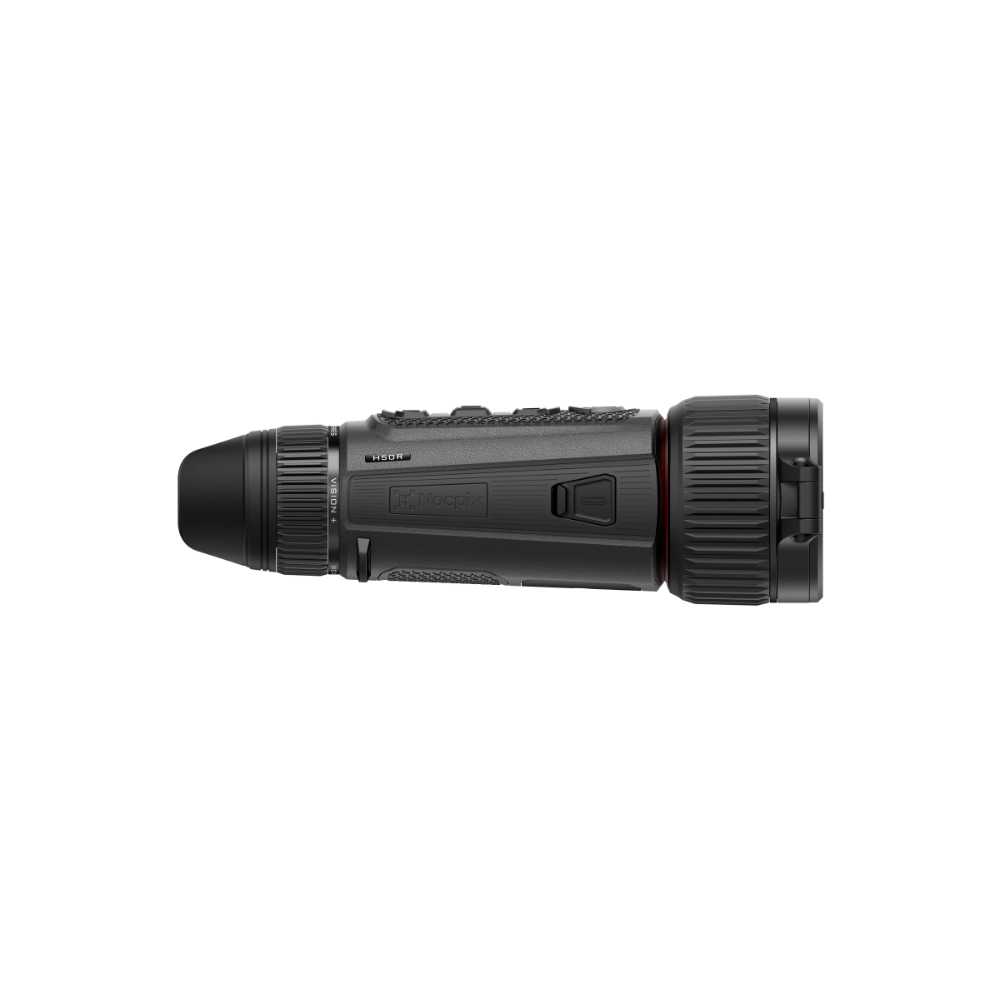A black thermal monocular device shown horizontally.