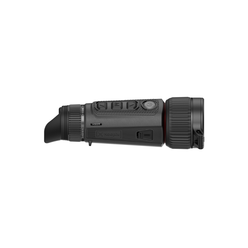 A black thermal monocular device, specifically a H50R model, shown in a side profile view.