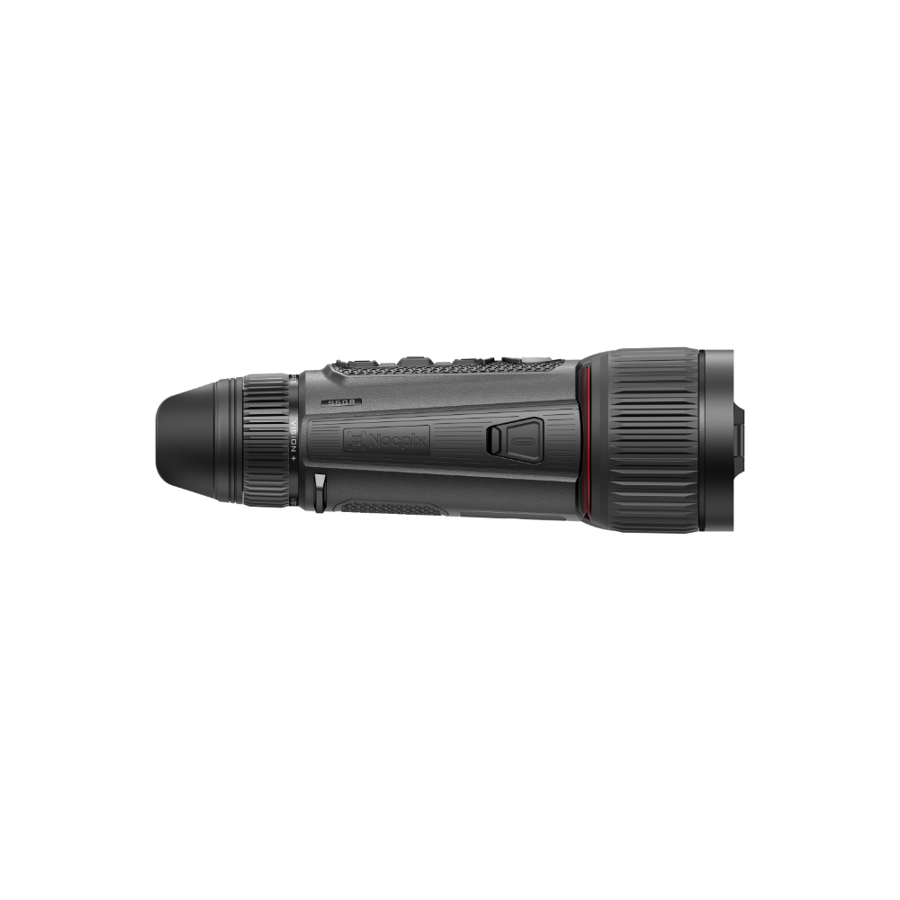A black thermal monocular device shown horizontally.