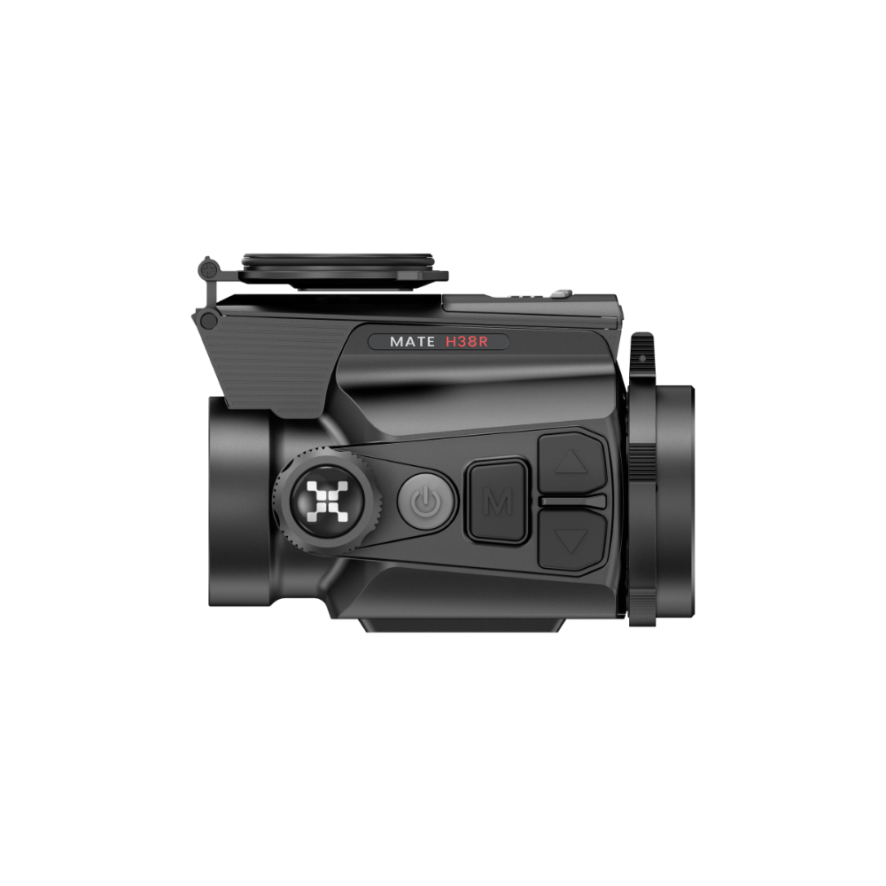 A black thermal clip-on, specifically a Rangemaster Mate H38R, shown from a side profile view.