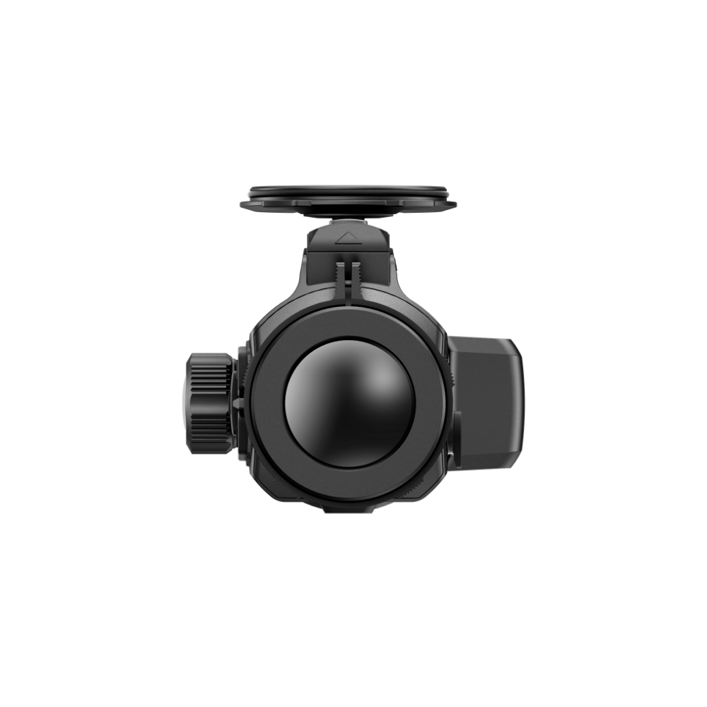 A black thermal clip-on, shown from a top-down perspective.