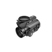 A black thermal clip on with a large objective lens, top-mounted lens protective cap, and side control buttons.