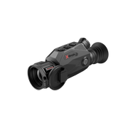A black thermal monocular with a red and white Nocpix logo on the side, shown at a three-quarter angle.