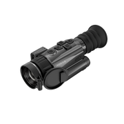 A black Rix thermal imaging scope with a textured eyepiece and control buttons, shown at an angle.