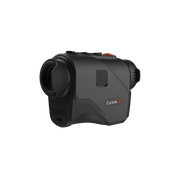 A black Cyclone 325 thermal imaging monocular with a small orange accent button and logo, shown from a three-quarters angle.