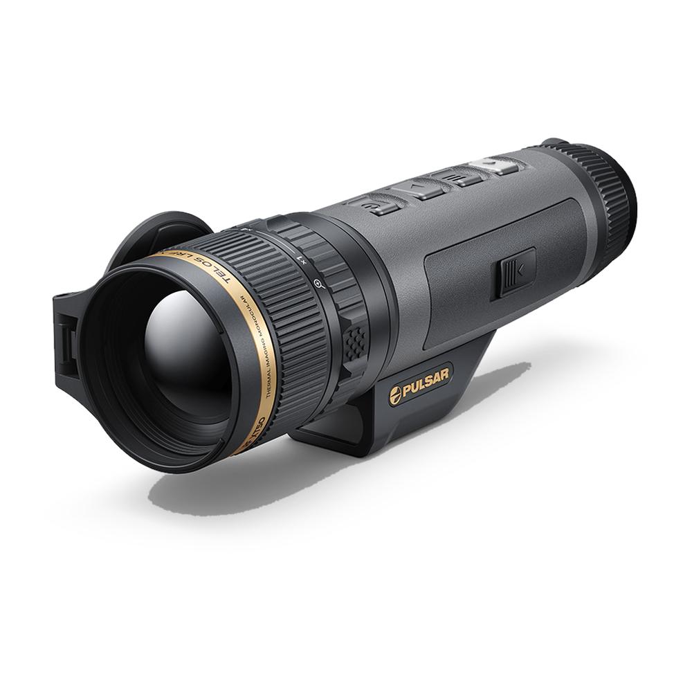 Pulsar Telos LRF XT50 warmtebeeldmonoculair, productfoto schuin van voren